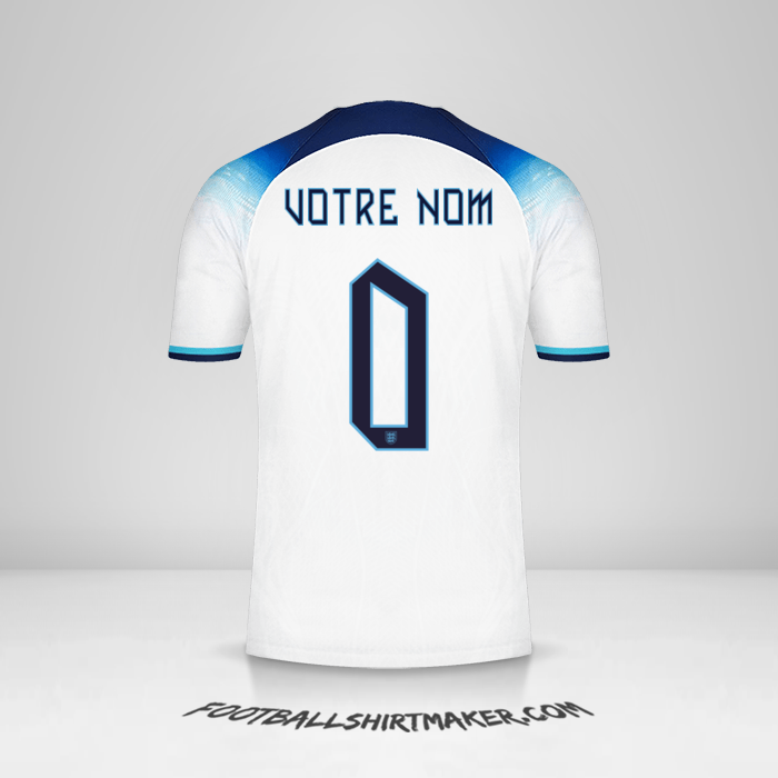 Maillot Angleterre 2022 -  votre nom - 0