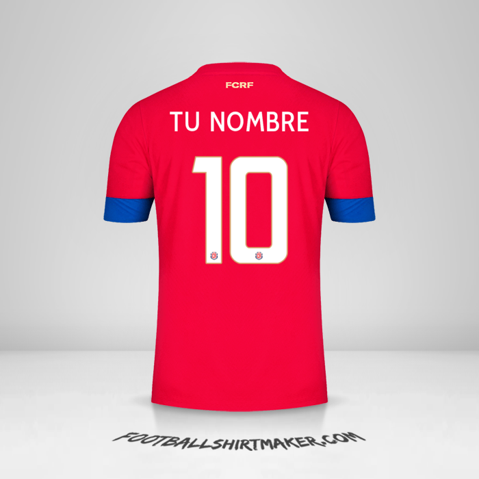 Jersey Costa Rica 2022 número 10 tu nombre