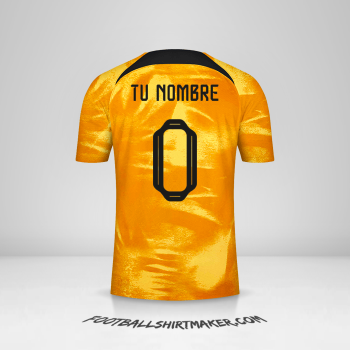 Jersey Paises Bajos 2022 -  tu nombre - 0