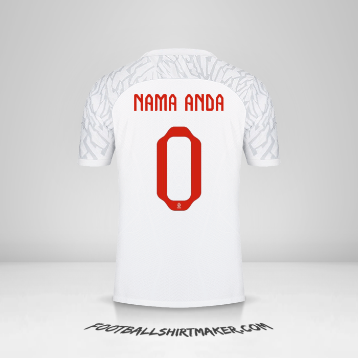 Jersey Polandia 2022 -  nama anda - 0