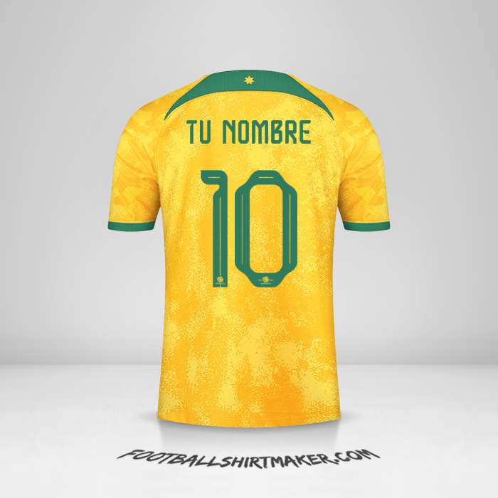 Camiseta Australia 2022 número 10 tu nombre