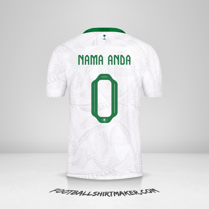 Jersey Arab Saudi 2022 -  nama anda - 0