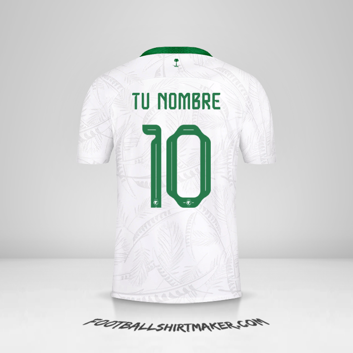 Camiseta Arabia Saudita 2022 número 10 tu nombre