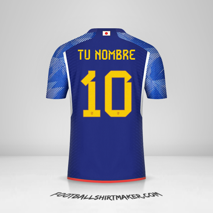 Camiseta Japon 2022 número 10 tu nombre