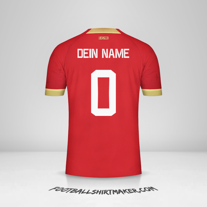 Trikot Serbien 2022 -  dein name - 0