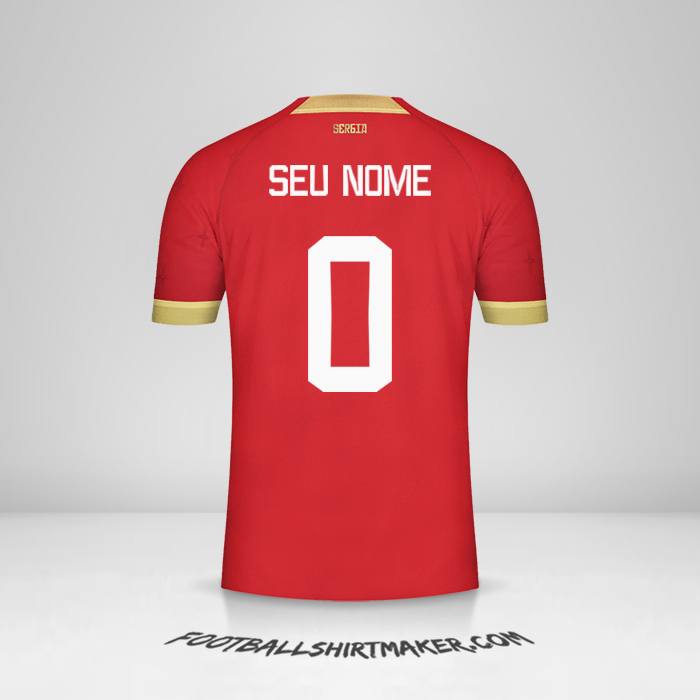 Camisa Sérvia 2022 -  seu nome - 0