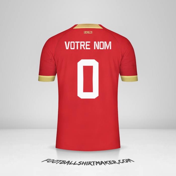 Maillot Serbie 2022 -  votre nom - 0