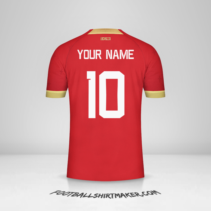 Serbia 2022 shirt number 10 your name