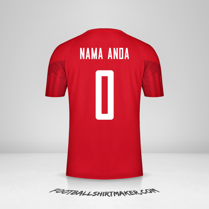 Jersey Denmark 2022 -  nama anda - 0