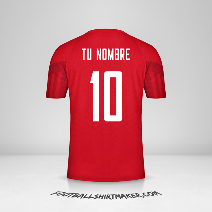 Camiseta Dinamarca 2022 número 10 tu nombre