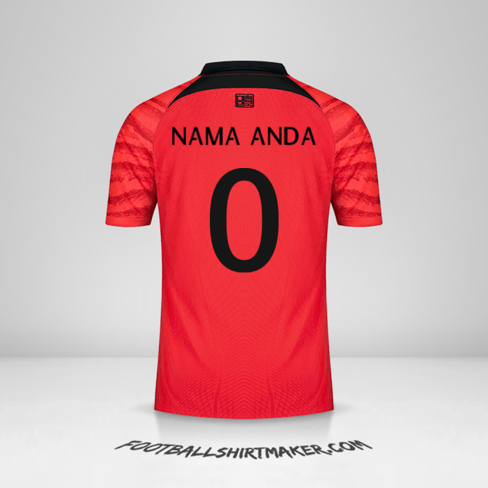 Jersey Korea Selatan 2022 -  nama anda - 0