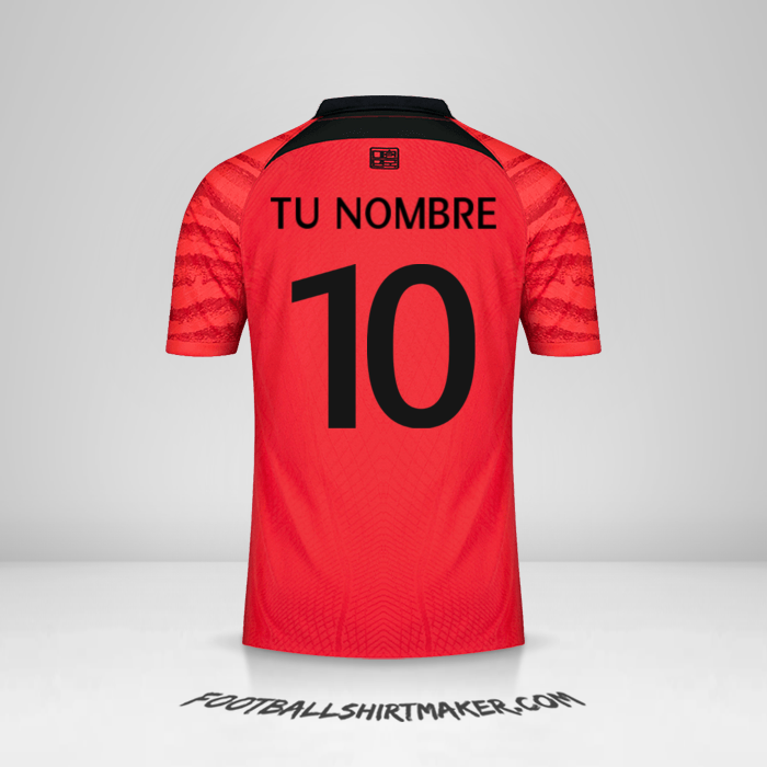 Camiseta Corea del Sur 2022 número 10 tu nombre