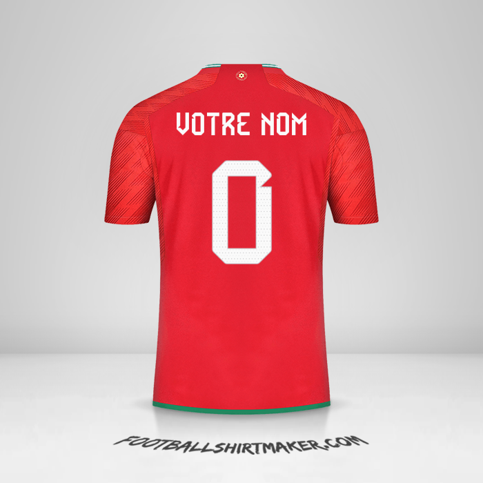 Maillot Pays de Galles 2022 -  votre nom - 0