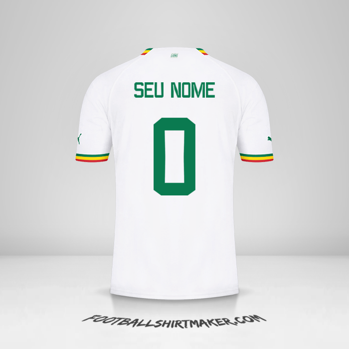 Camisa Senegal 2022 -  seu nome - 0