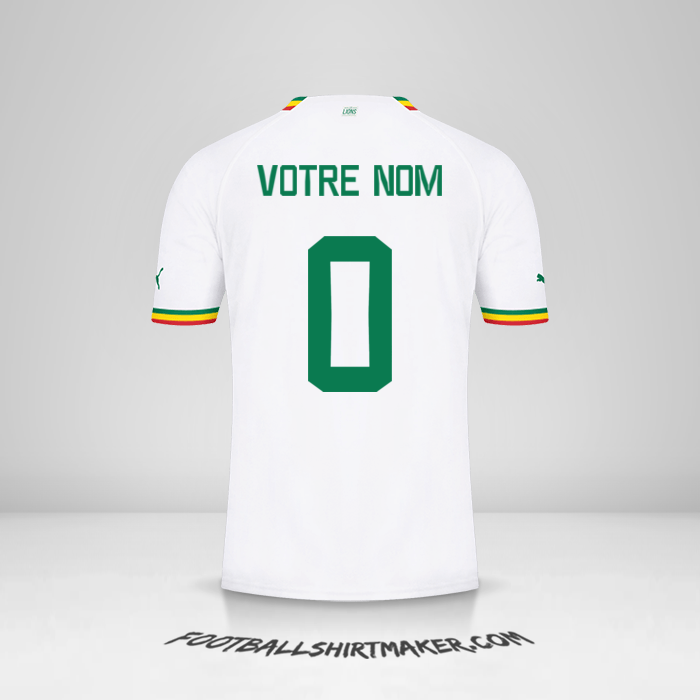 Maillot Sénégal 2022 -  votre nom - 0