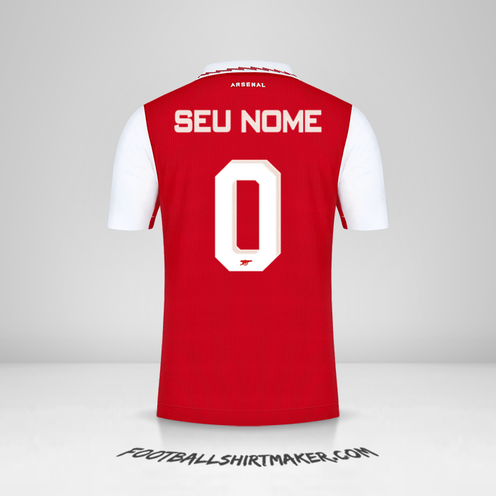 Camisa Arsenal 2022/2023 Cup -  seu nome - 0