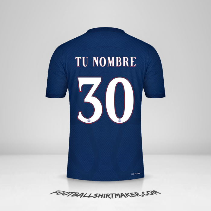 Camiseta Paris Saint Germain 2022/2023 Cup número 30 tu nombre