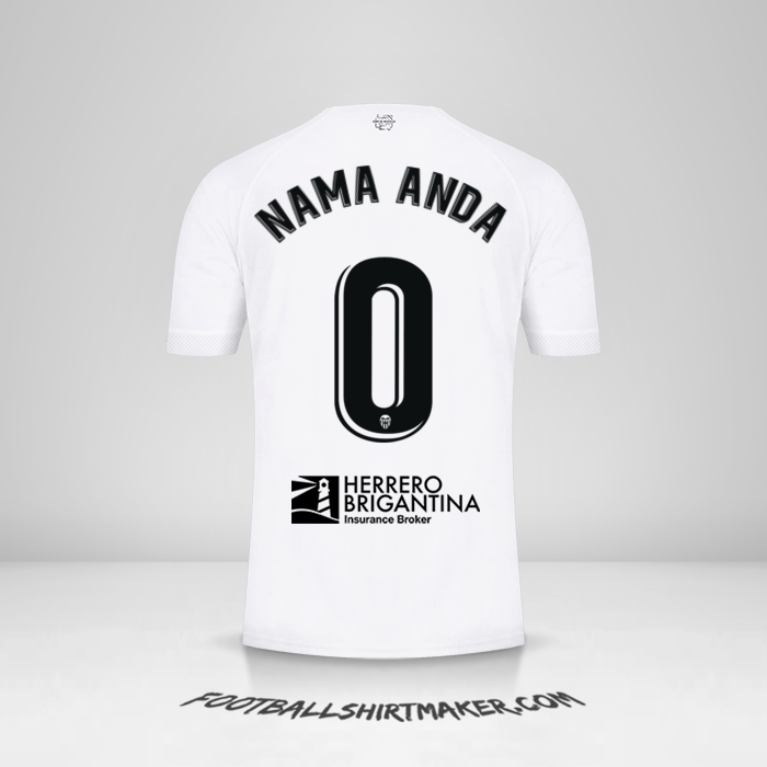 Jersey Valencia CF 2022/2023 -  nama anda - 0