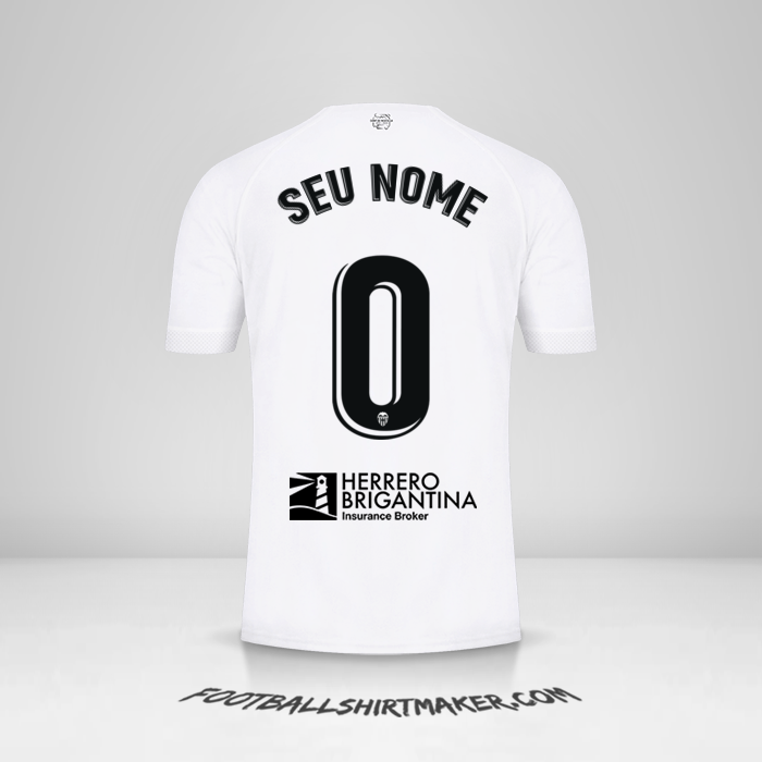 Camisa Valencia CF 2022/2023 -  seu nome - 0