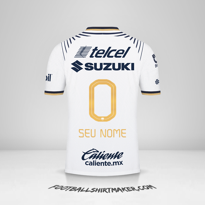 Camisa Pumas UNAM 2022/2023 -  seu nome - 0