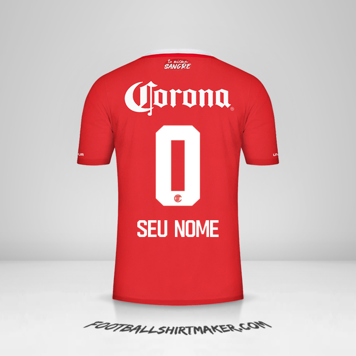 Camisa Toluca FC 2022/2023 -  seu nome - 0