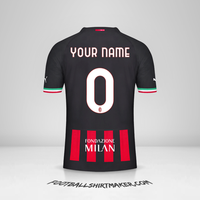 Jersey AC Milan 2022/2023 Cup -  your name - 0