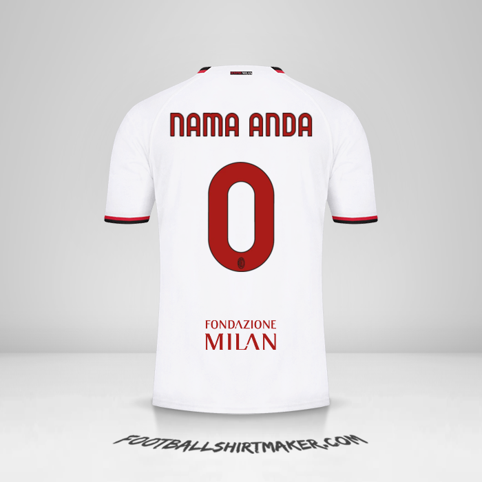 Jersey AC Milan 2022/2023 Cup II -  nama anda - 0