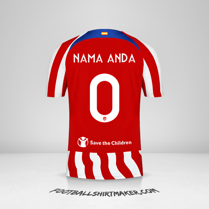 Jersey Atletico Madrid 2022/2023 Cup -  nama anda - 0