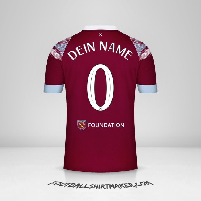 Trikot West Ham United FC 2022/2023 Cup -  dein name - 0