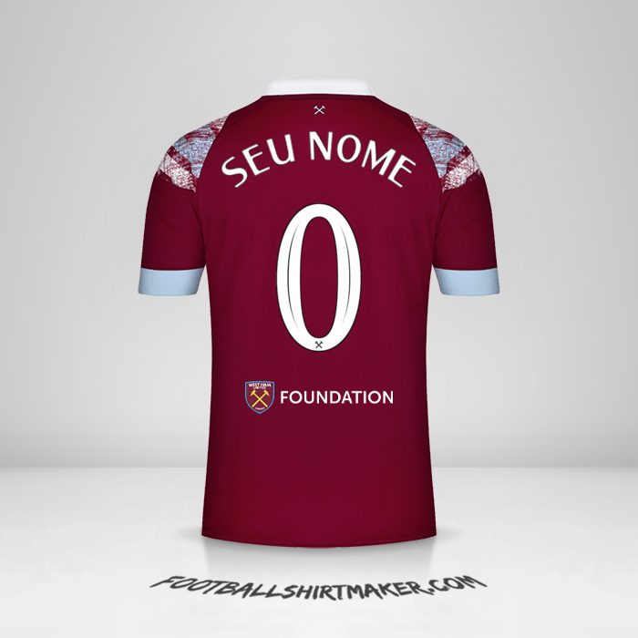 Camisa West Ham United FC 2022/2023 Cup -  seu nome - 0