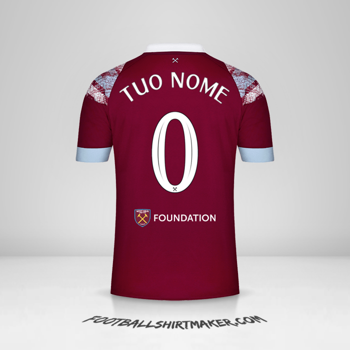 Maglia West Ham United FC 2022/2023 Cup -  tuo nome - 0