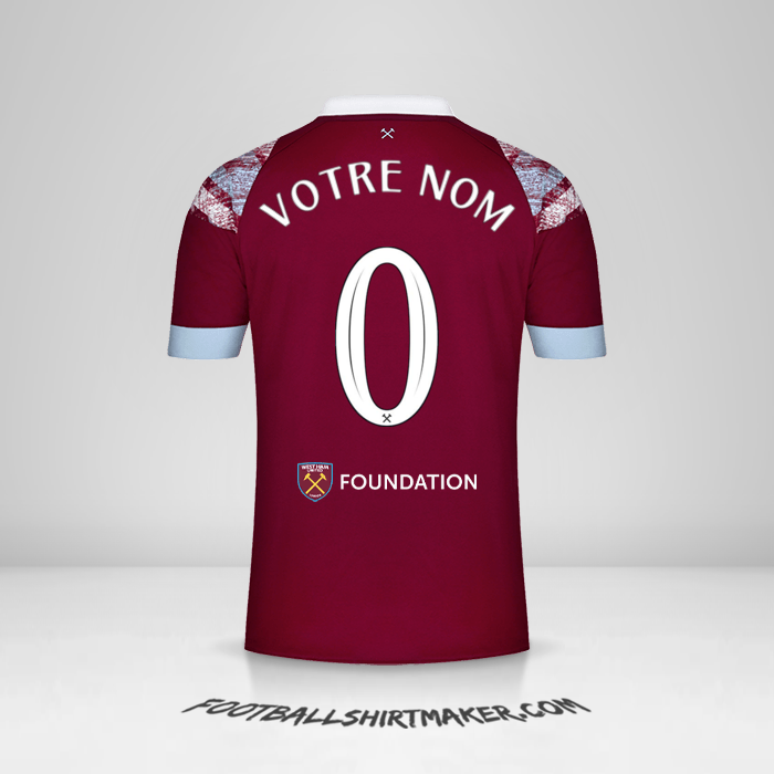 Maillot West Ham United FC 2022/2023 Cup -  votre nom - 0