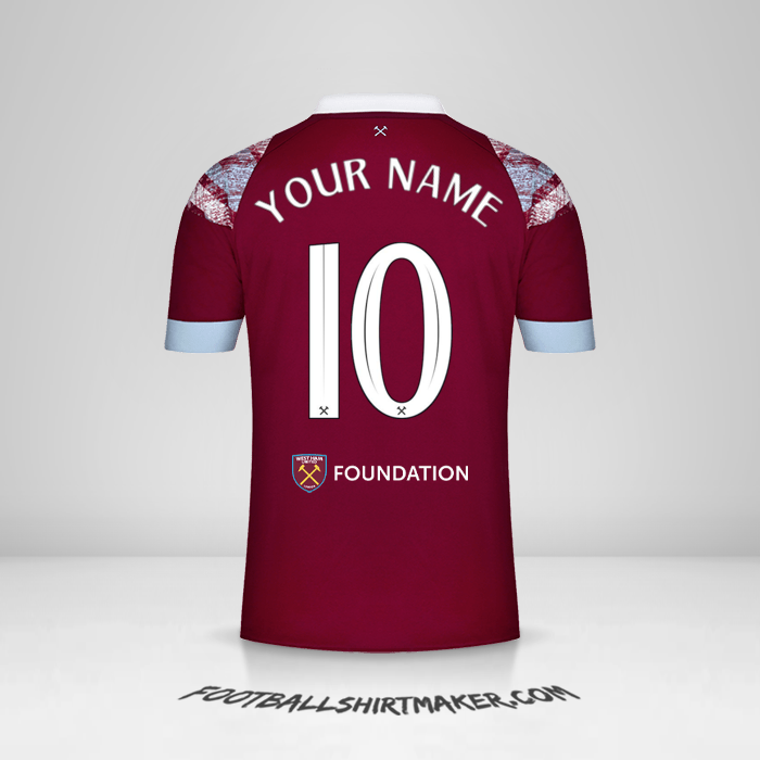 West Ham United FC 2022/2023 Cup jersey number 10 your name