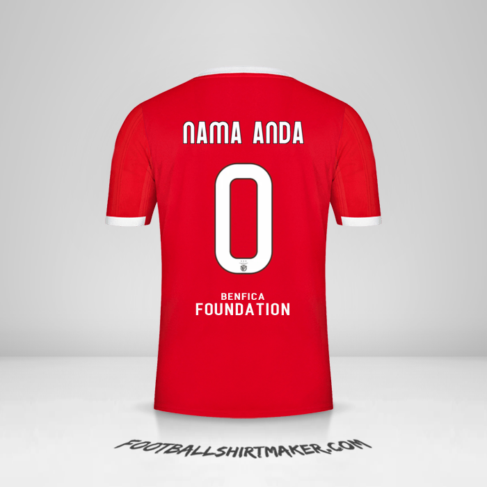 Jersey SL Benfica 2022/2023 UCL -  nama anda - 0