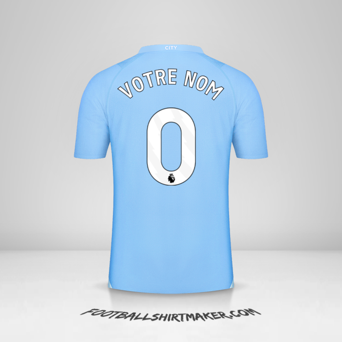 Maillot Manchester City 2023/2024 -  votre nom - 0