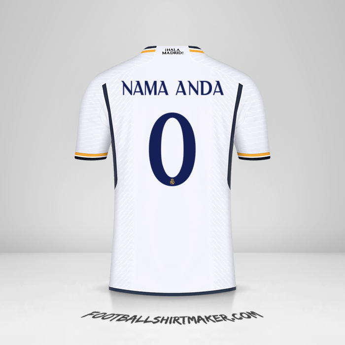 Jersey Real Madrid CF 2023/2024 Cup -  nama anda - 0