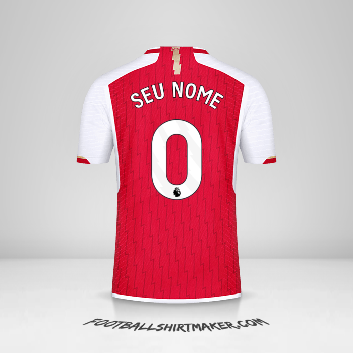 Camisa Arsenal 2023/2024 -  seu nome - 0