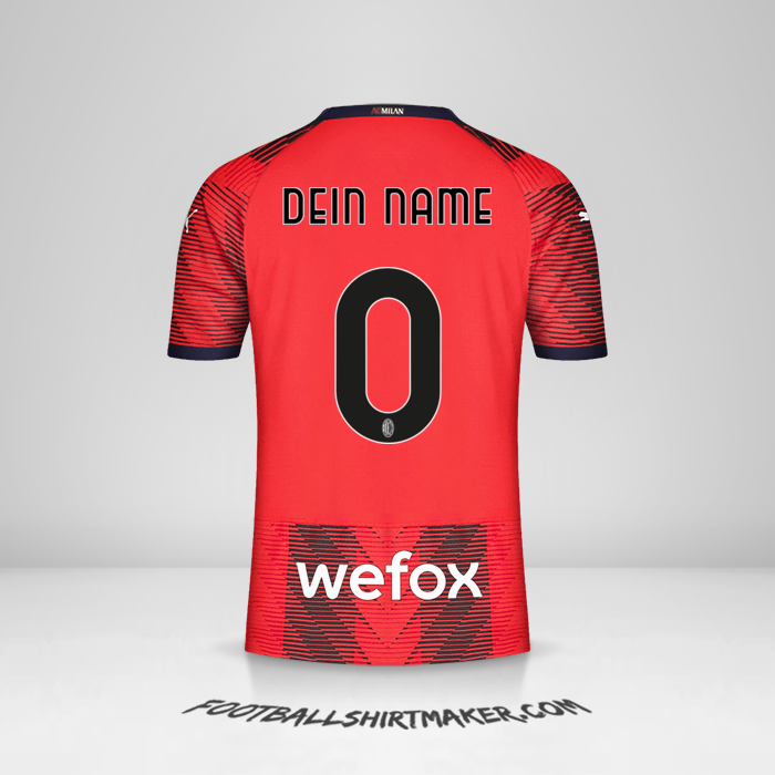 Trikot AC Milan 2023/2024 -  dein name - 0