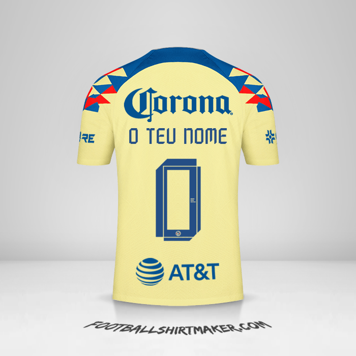 Camisola Club America 2023/2024 -  o teu nome - 0