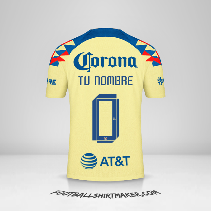 Jersey Club America 2023/2024 número 0 tu nombre