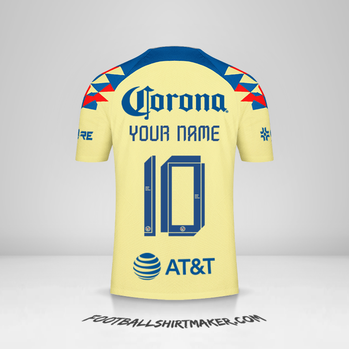 Club America 2023 2024 jersey. Create jersey with your name and number