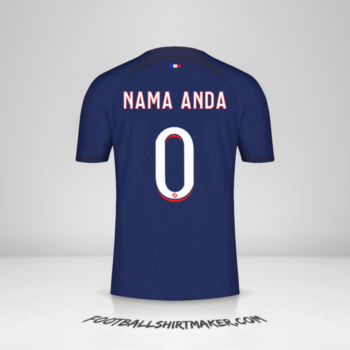 Jersey Paris Saint Germain 2023/2024 -  nama anda - 0