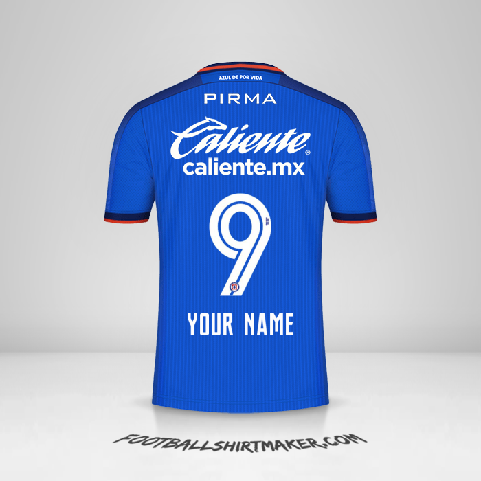 Cruz Azul 2023/2024 jersey number 9 your name