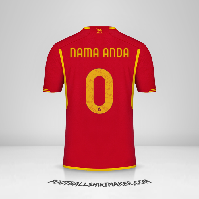 Jersey AS Roma 2023/2024 -  nama anda - 0