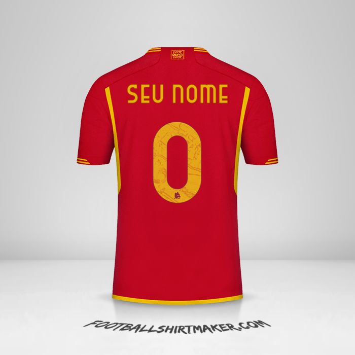 Camisa AS Roma 2023/2024 -  seu nome - 0