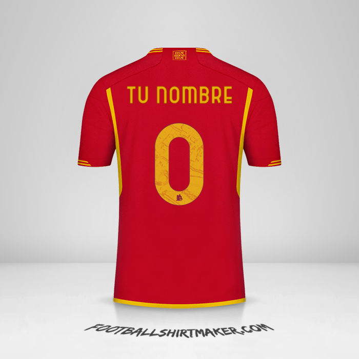 Camiseta AS Roma 2023/2024 -  tu nombre - 0