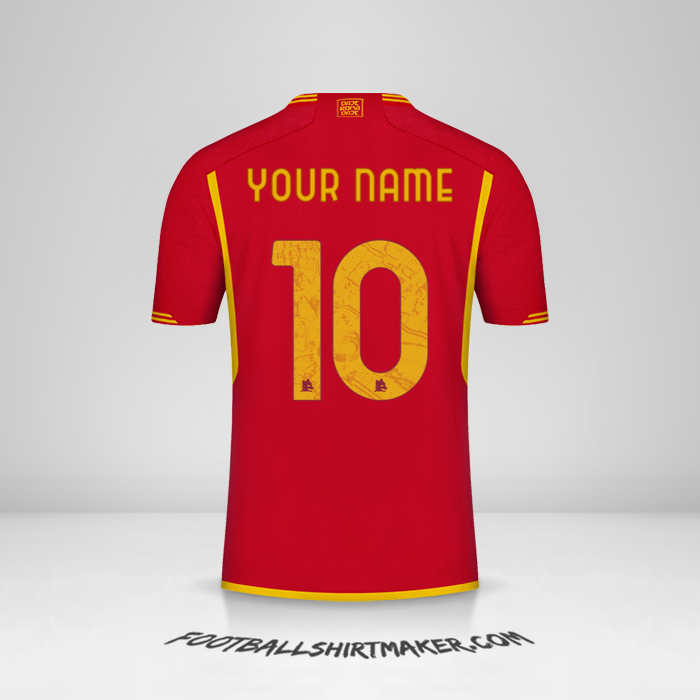 AS Roma 2023/2024 shirt number 10 your name