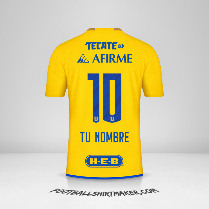 Jersey Tigres UANL 2023/2024 número 10 tu nombre