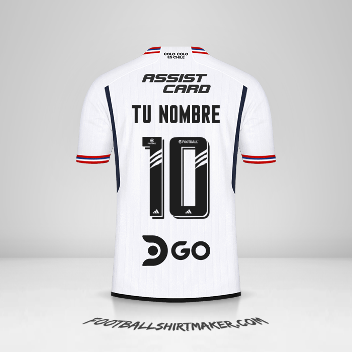 Jersey Colo Colo 2023 número 10 tu nombre