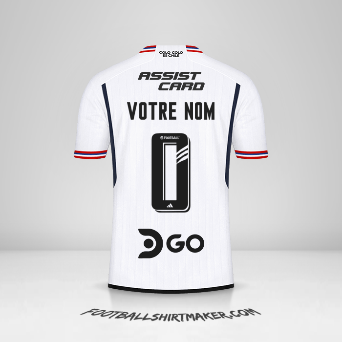 Maillot Colo Colo 2023 -  votre nom - 0